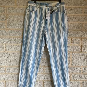 American Eagle Striped Mom Jeans
